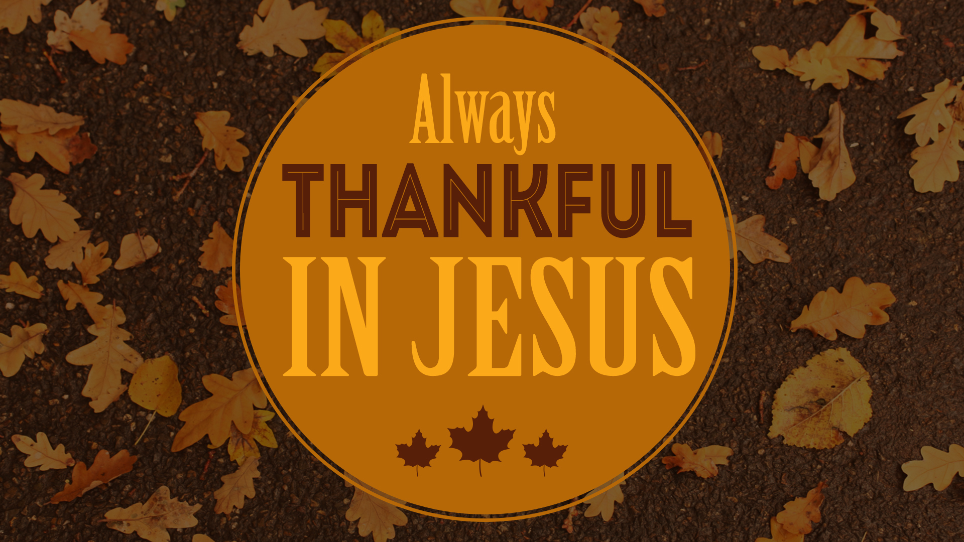 November 29, 2015. Always Thankful in Jesus - Grace Chapel