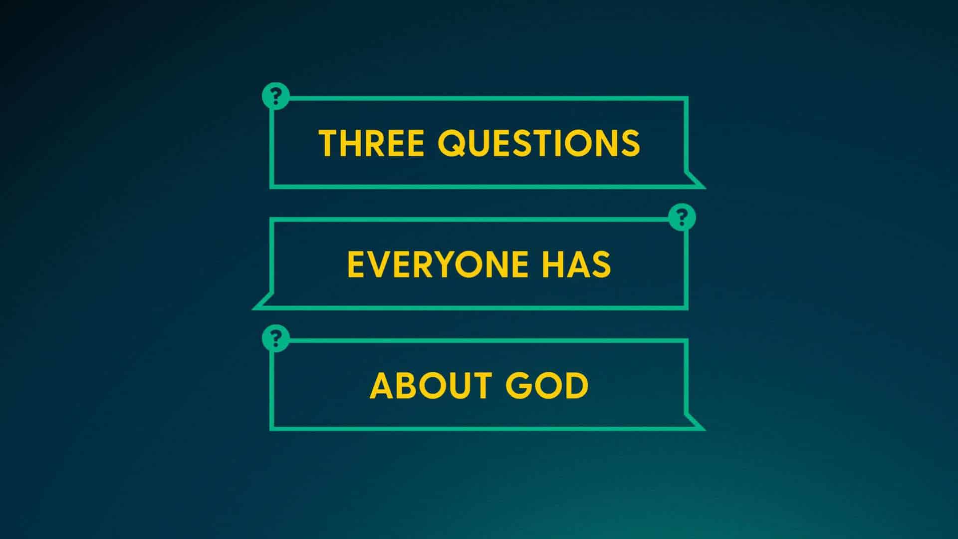 3 Questions Everyone has about God: Why does God allow suffering? 4/26/20 Image